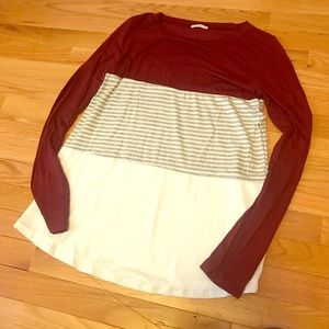 Eluna Super Cute Block Top! So soft! NWOT